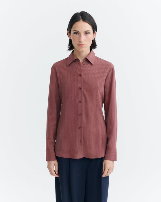 Blusa entallada Ecovero rojo vino Katha sostenible - 2