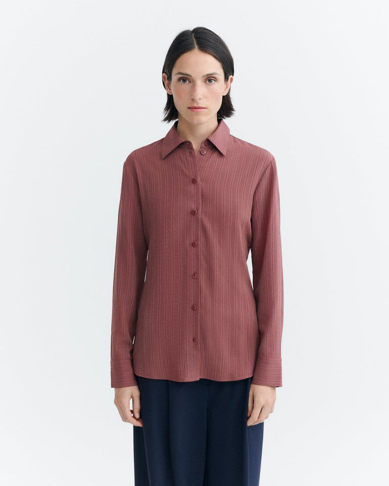 Blusa entallada Ecovero rojo vino Katha sostenible - 2