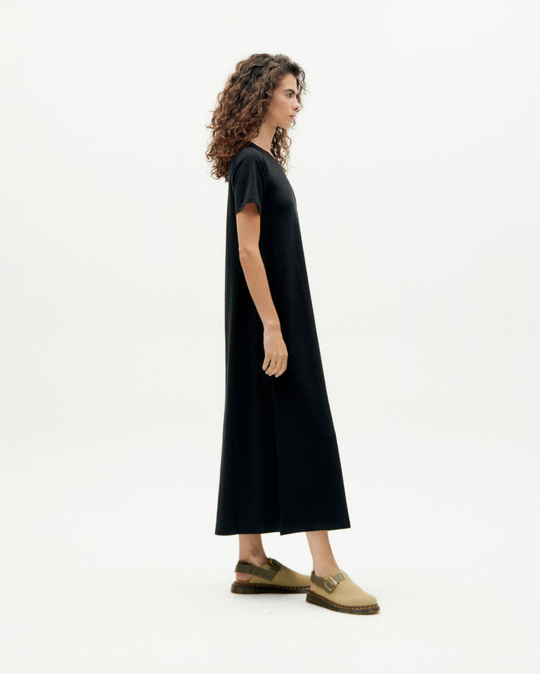 Vestido negro hemp Oueme sostenible -2