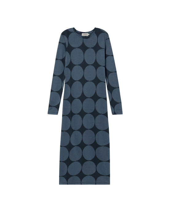 Vestido azul japan Helen sostenible - silueta 1