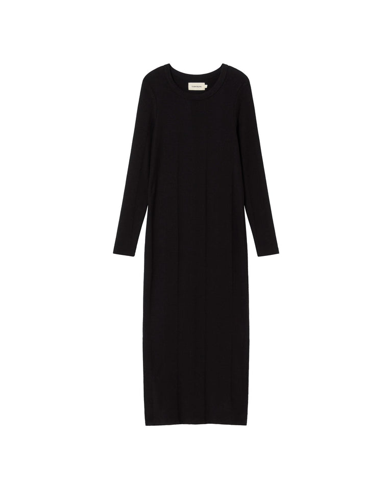 Vestido negro Gina sostenible - silueta 1