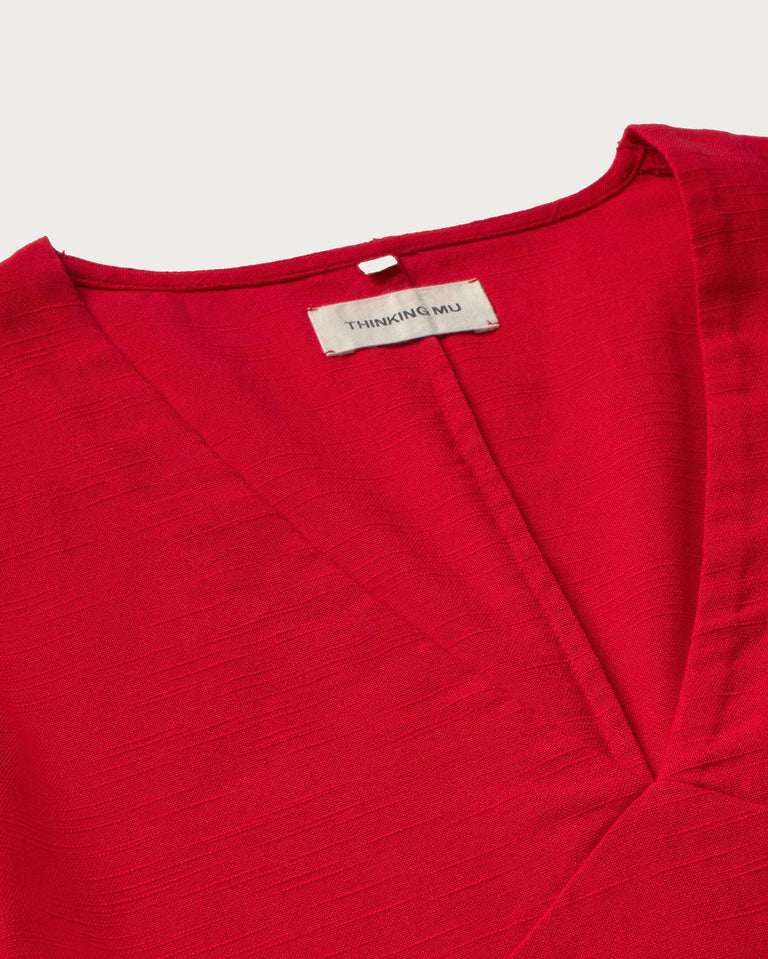 Vestido rojo Kim sostenible-silueta-2