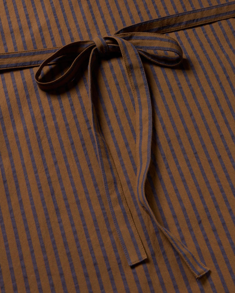 Vestido marrón rayas Cecile sostenible-silueta-3
