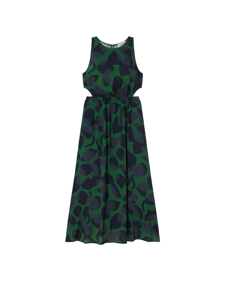 Vestido verde leaf Kin sostenible-silueta-1
