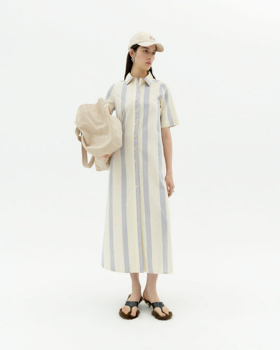 Vestido rayas azules Gianna sostenible-1