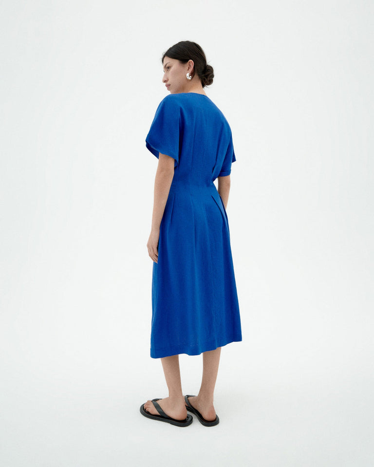 Vestido azul hemp Laura sostenible-2