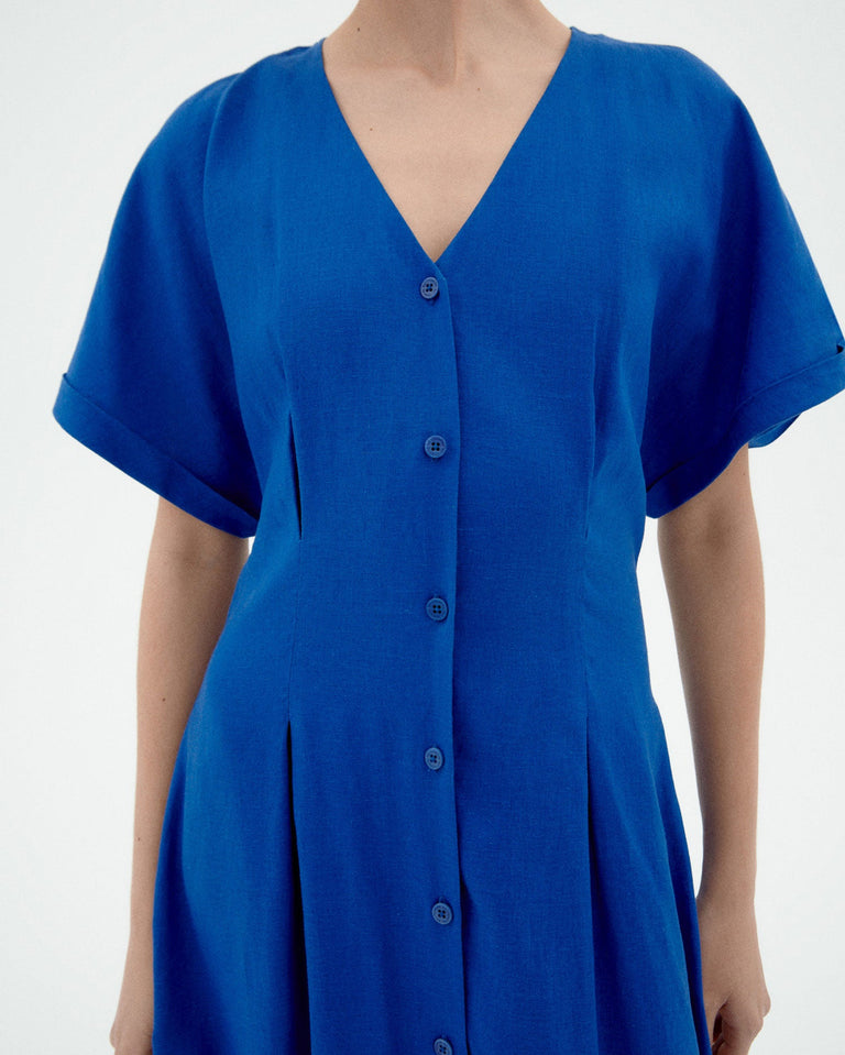 Vestido azul hemp Laura sostenible-3