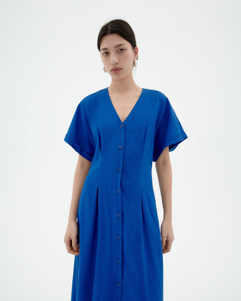 Vestido azul hemp Laura sostenible-4
