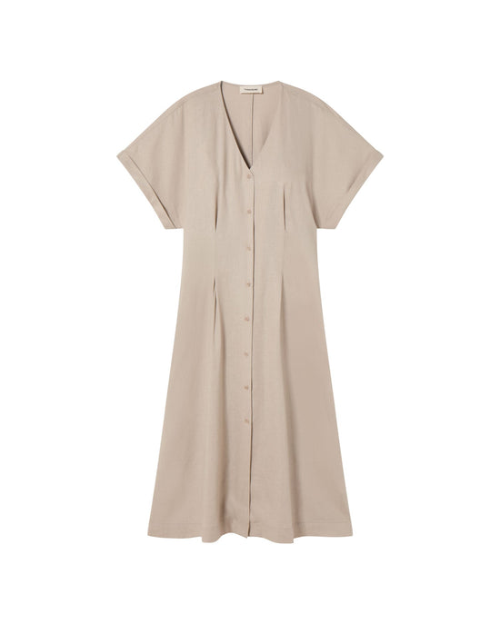 Vestido crudo hemp Laura sostenible-silueta-1