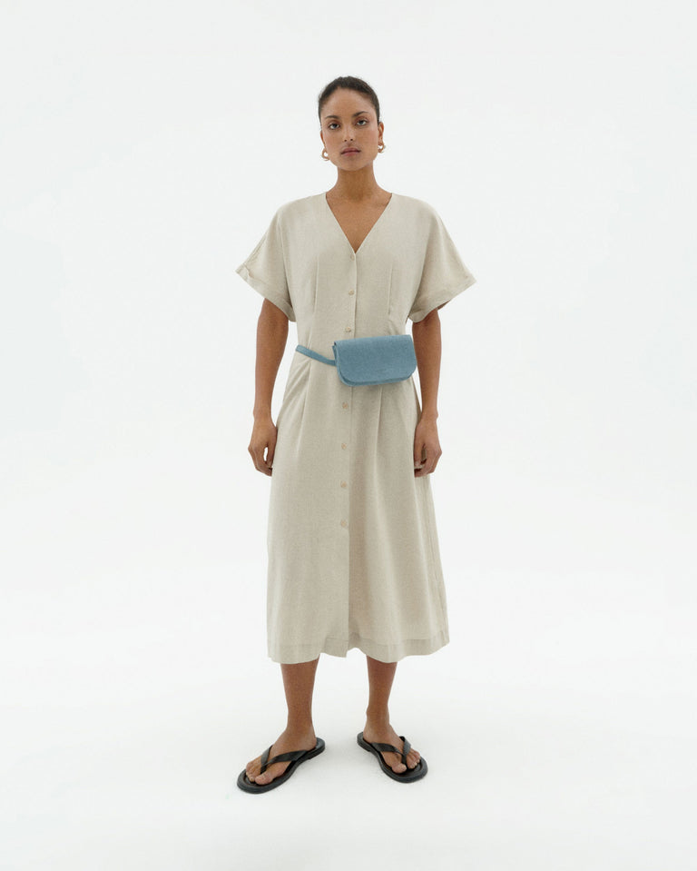 Vestido crudo hemp Laura sostenible-1