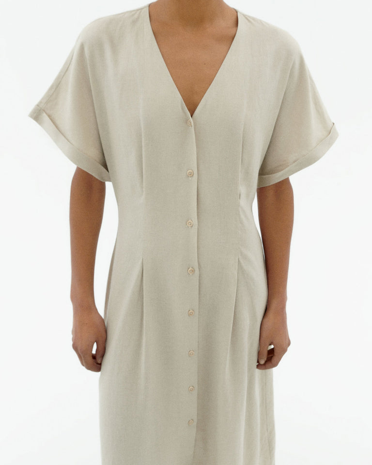 Vestido crudo hemp Laura sostenible-3