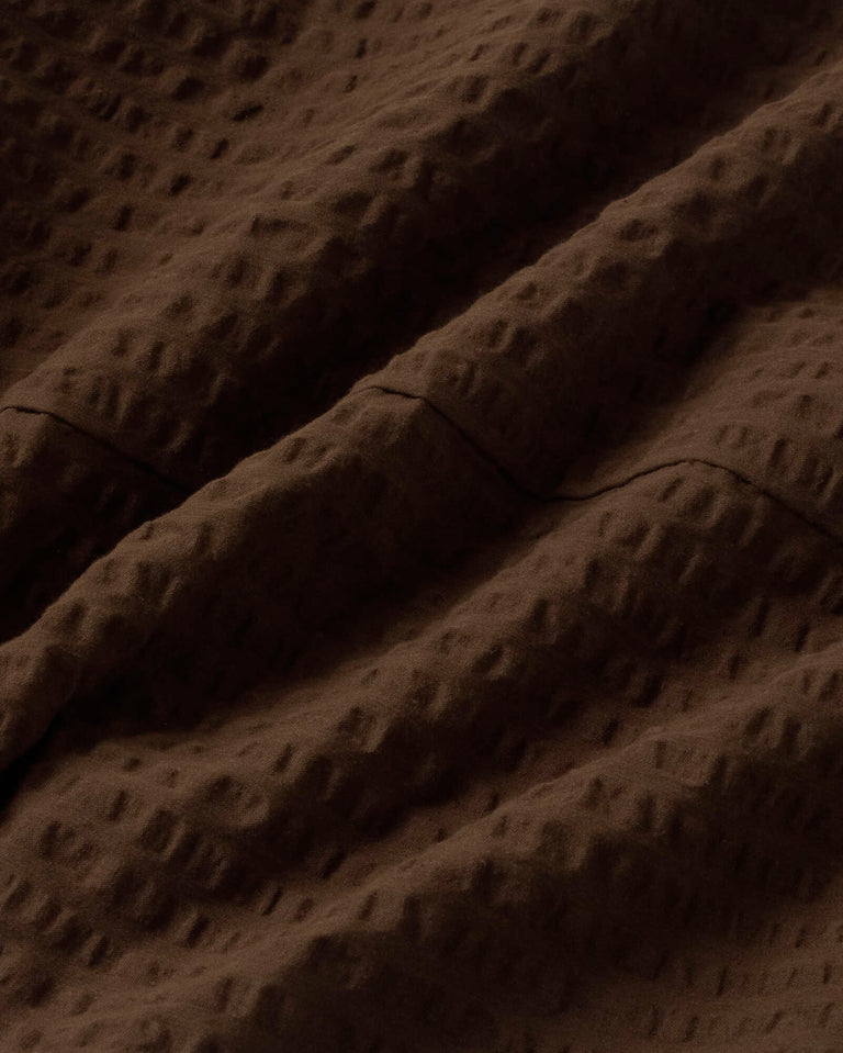 Vestido largo seersucker Sunniva sostenible silueta - 2