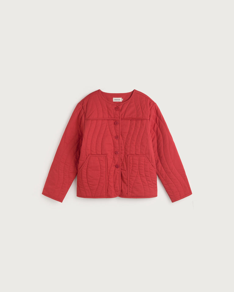 Chaqueta acolchada roja Ayo sostenible silueta - 1