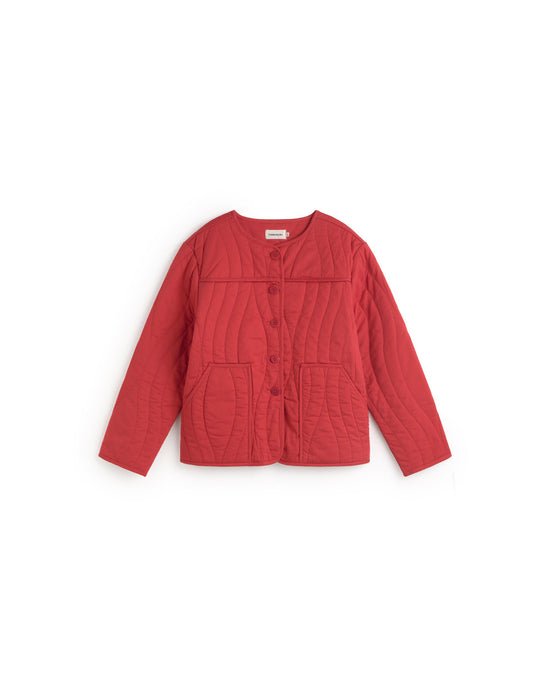 Chaqueta acolchada roja Ayo sostenible silueta - 1