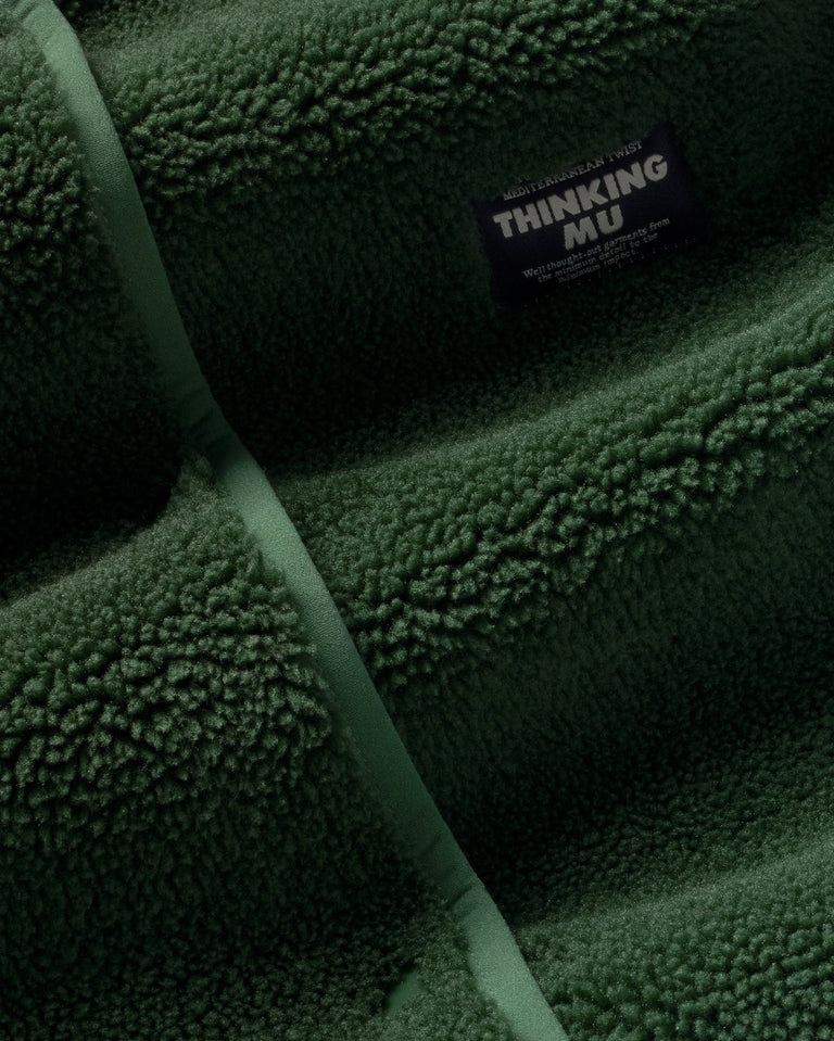 Chaqueta borreguito verde Kourtney sostenible silueta - 2