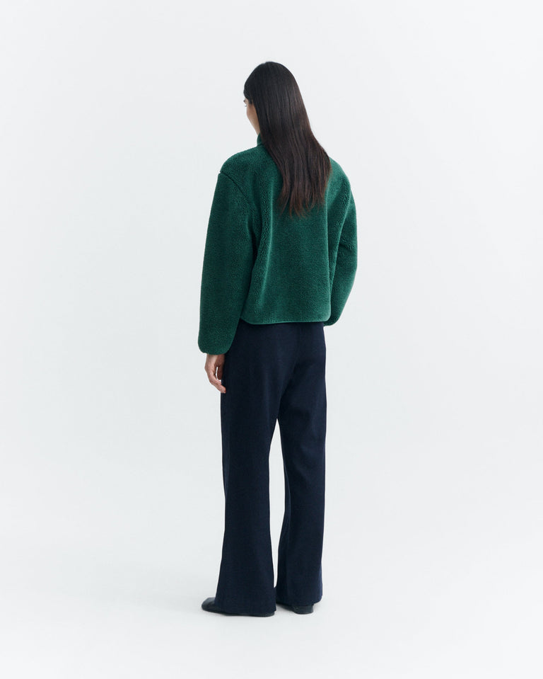 Chaqueta borreguito verde Kourtney sostenible - 4