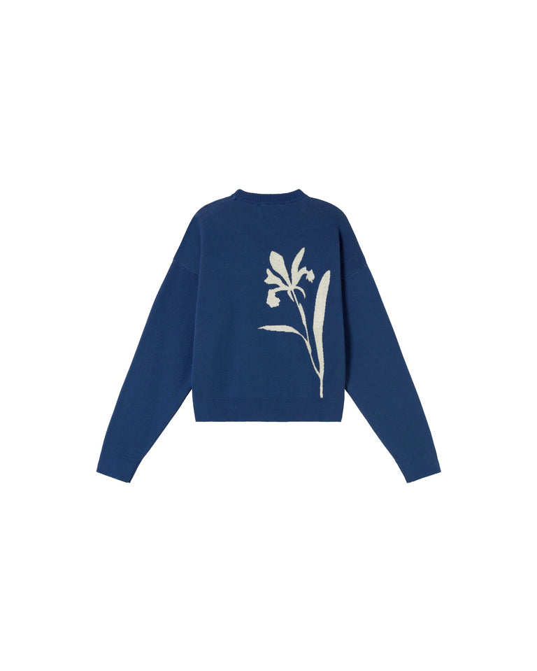 Jersey azul punto Philis sostenible - silueta 3