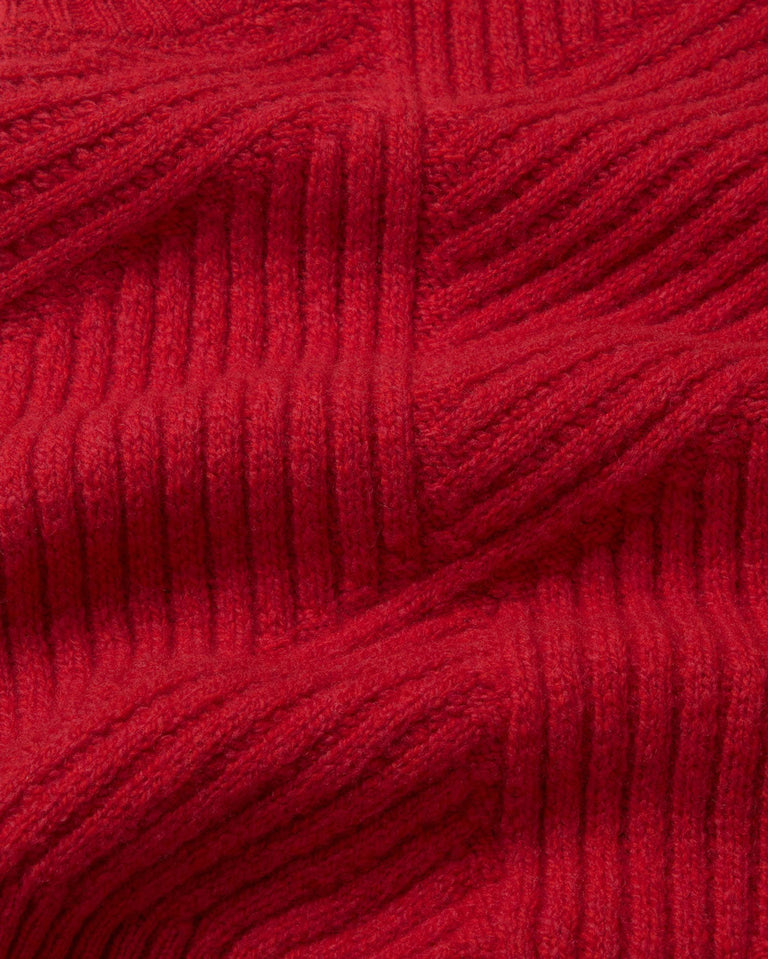 Chaleco punto lana rojo Kaia sostenible silueta - 2