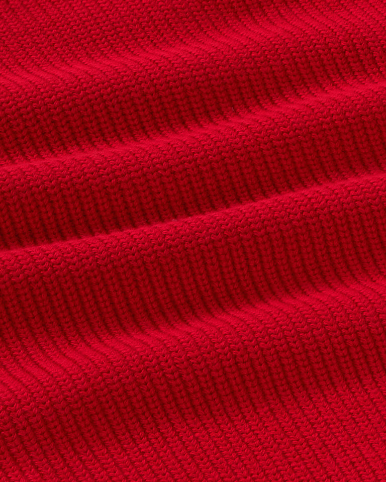 Jersey rojo algodón orgánico Carmen sostenible silueta - 2