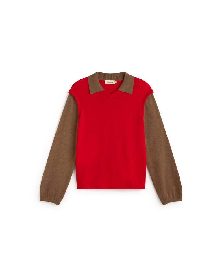 Jersey lana merino multicolor Khalida sostenible silueta - 1