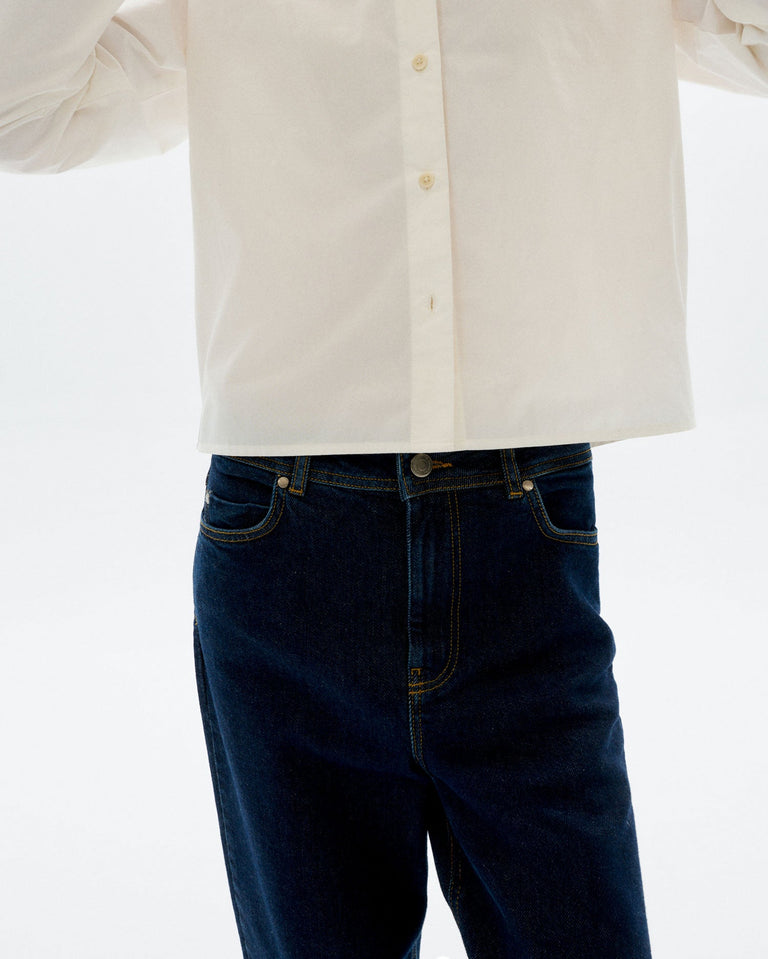 Jeans tiro alto dark navy Theresa sostenible - 3