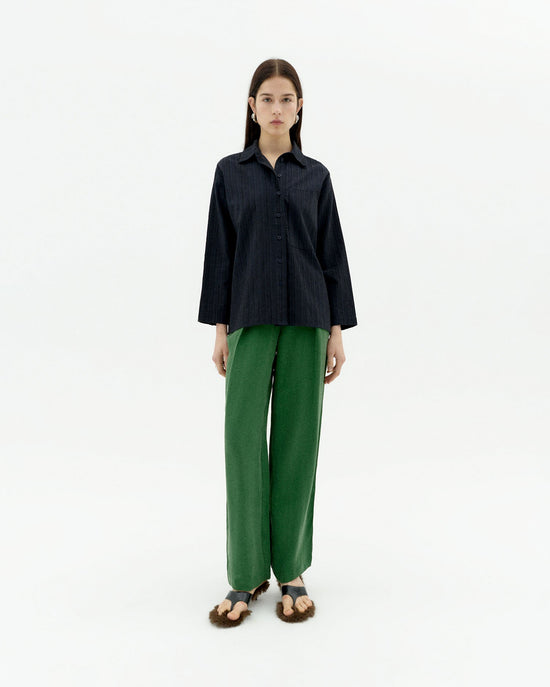 Pantalón verde cupro Cirila sostenible-2