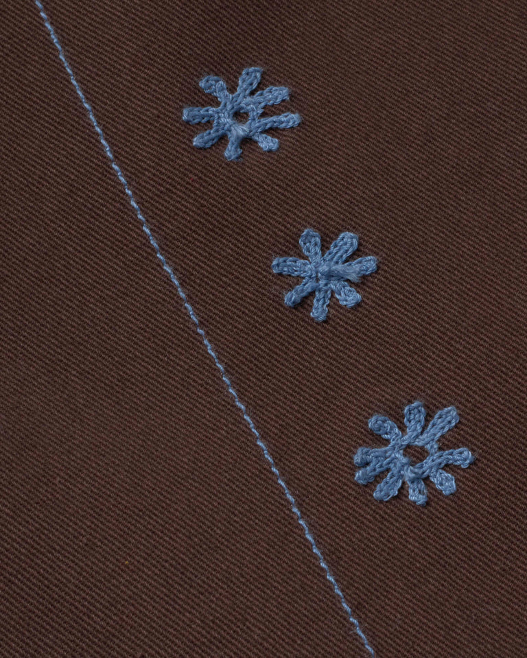 Pantalón tiro bajo bordado a mano sole mio Kettan sostenible silueta - 2