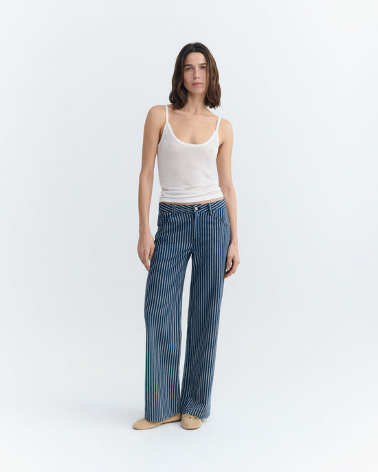 Pantalón tiro bajo rayas tinte natural railway Kettan sostenible - 1