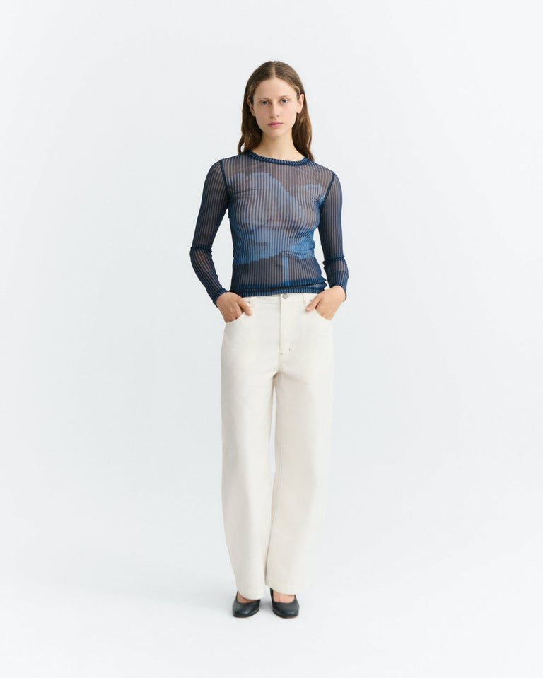 Pantalón barrel blanco Marissa sostenible - 1