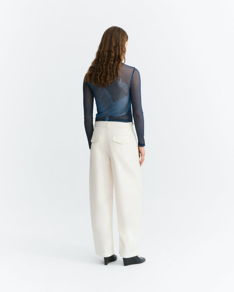 Pantalón barrel blanco Marissa sostenible - 4