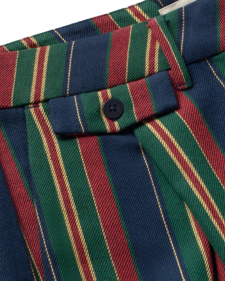 Pantalón wide leg tiro bajo rayas Patricia sostenible silueta - 3