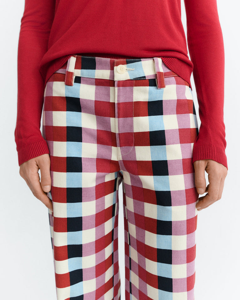 Pantalón recto cuadros cheshire Serena sostenible - 5