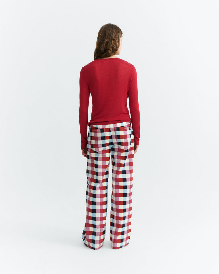 Pantalón recto cuadros cheshire Serena sostenible - 6