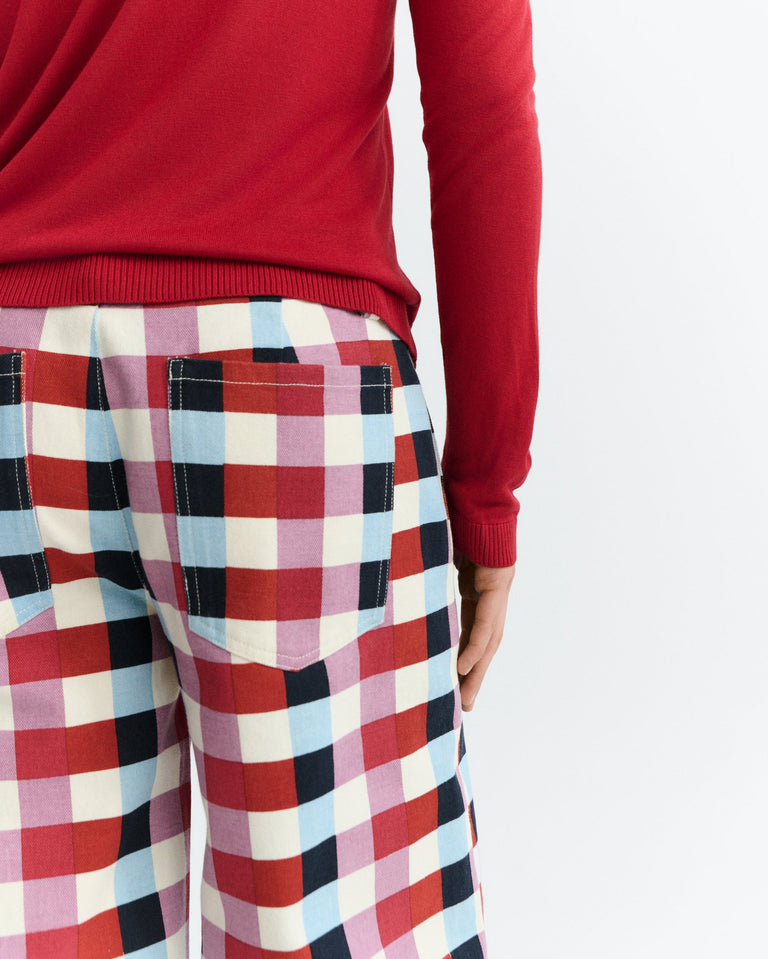 Pantalón recto cuadros cheshire Serena sostenible - 7