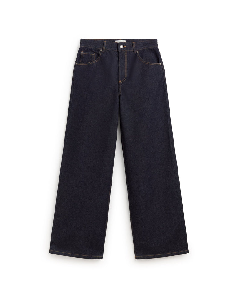 Jeans wide leg azul Hedda sostenible silueta - 1