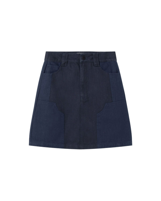 Falda azul Neel sostenible - silueta 1