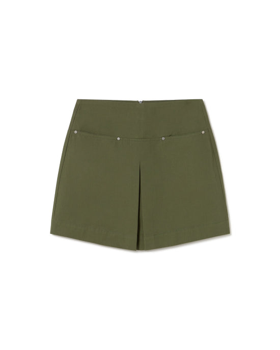 Falda verde Mabel sostenible - silueta 1