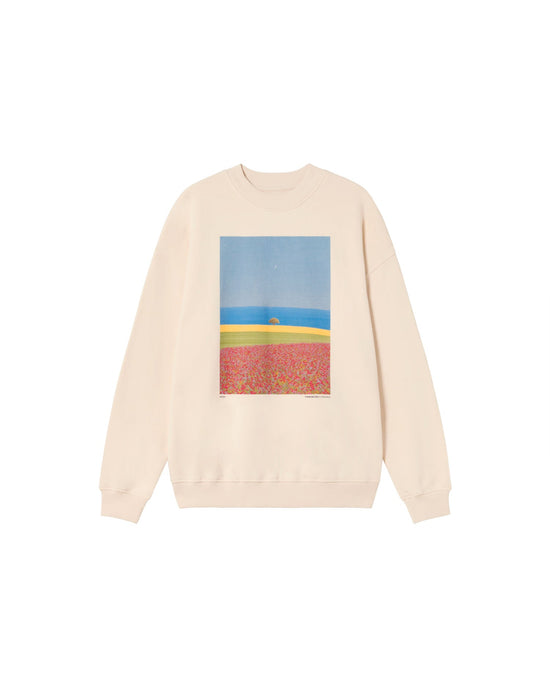 Sudadera blanca mama Jimena sostenible - silueta 1