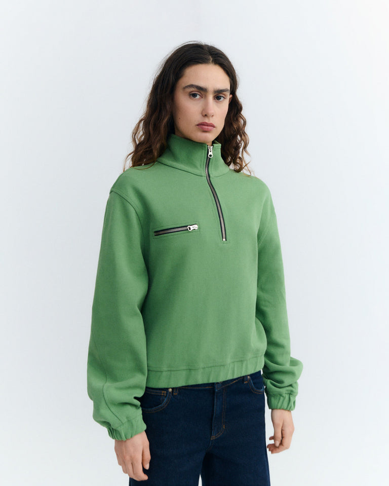 Sudadera verde Pippa sostenible - 4