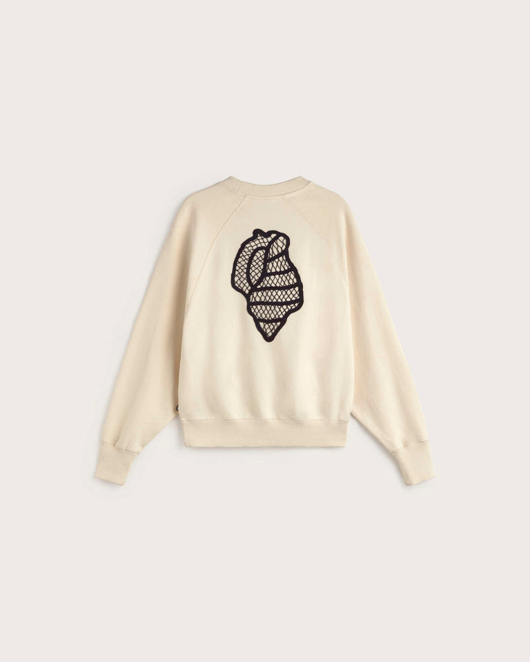 Sudadera bordada a mano shell Bonnie sostenible silueta - 3
