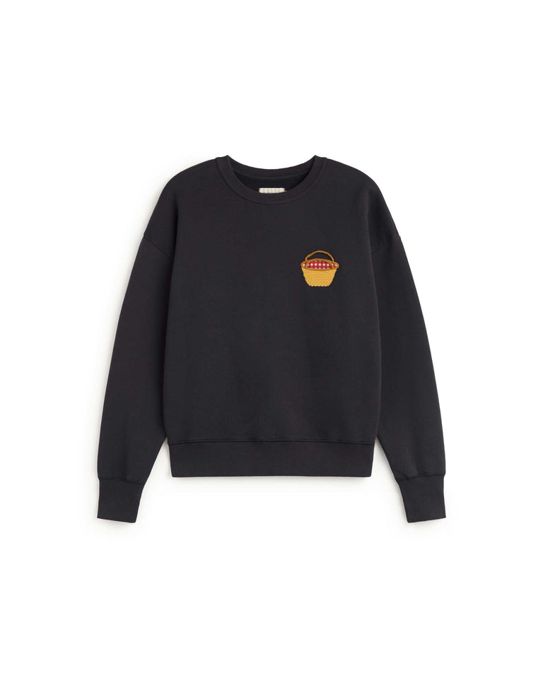 Sudadera bordada basket Jodie sostenible silueta - 1