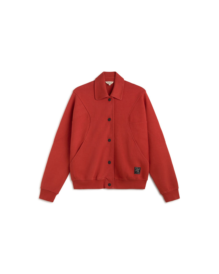 Chaqueta roja Maisie sostenible silueta - 1