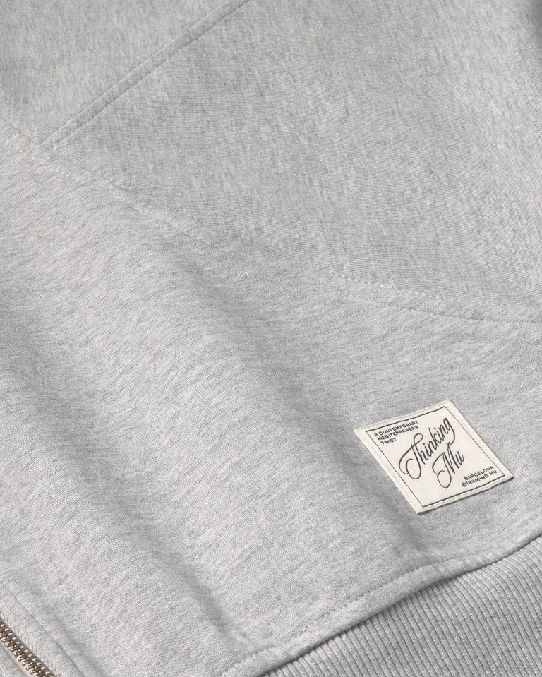 Hoodie oversize gris Yoon sostenible silueta- 3