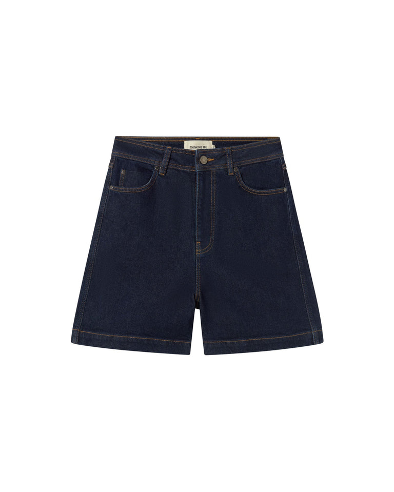 Short dark clean denim Luisa sostenible - silueta 1