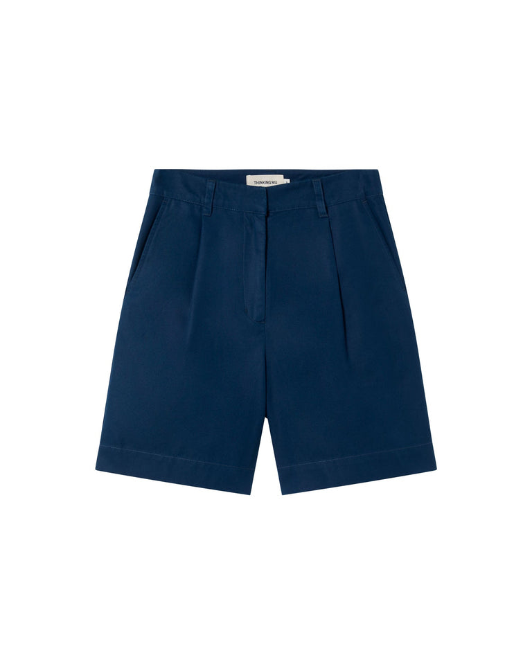 Short azul hemp Lia sostenible - silueta 1
