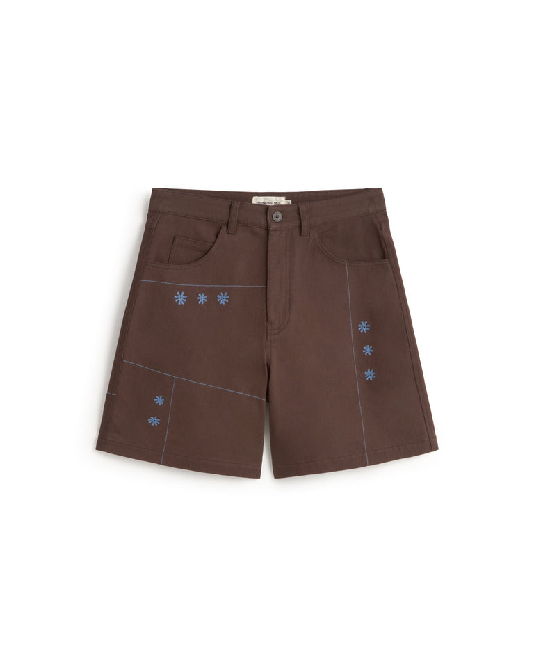 Shorts bordado a mano sole mio Luisa sostenible silueta - 1