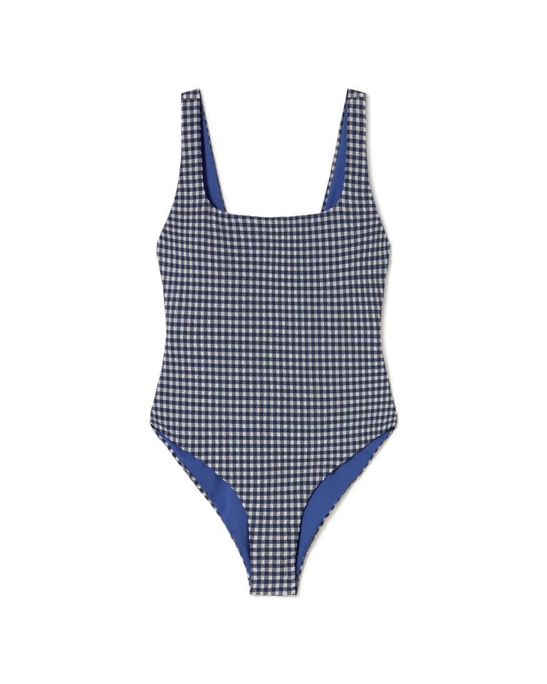 Bañador una pieza navy Amalfi sostenible- silueta 1