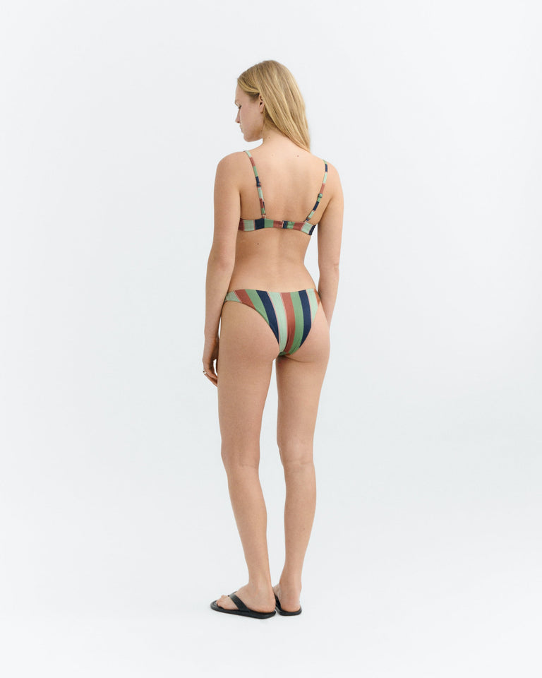Top bikini rayas multicolor Positano sostenible - 5