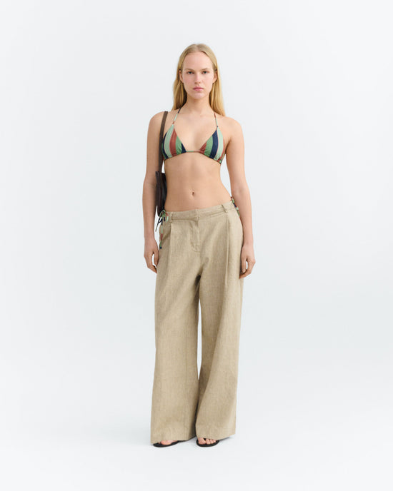 Top bikini ajustable rayas multicolor Calabria sostenible - 1