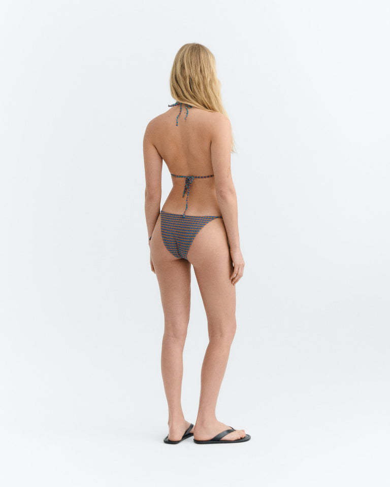 Braguita bikini ajustable seersucker naranja Palermo sostenible - 4